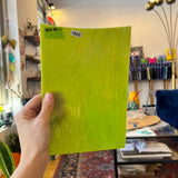 Slime Green Iridescent Youghiogheny Sheet Glass Colorado Glassworks   
