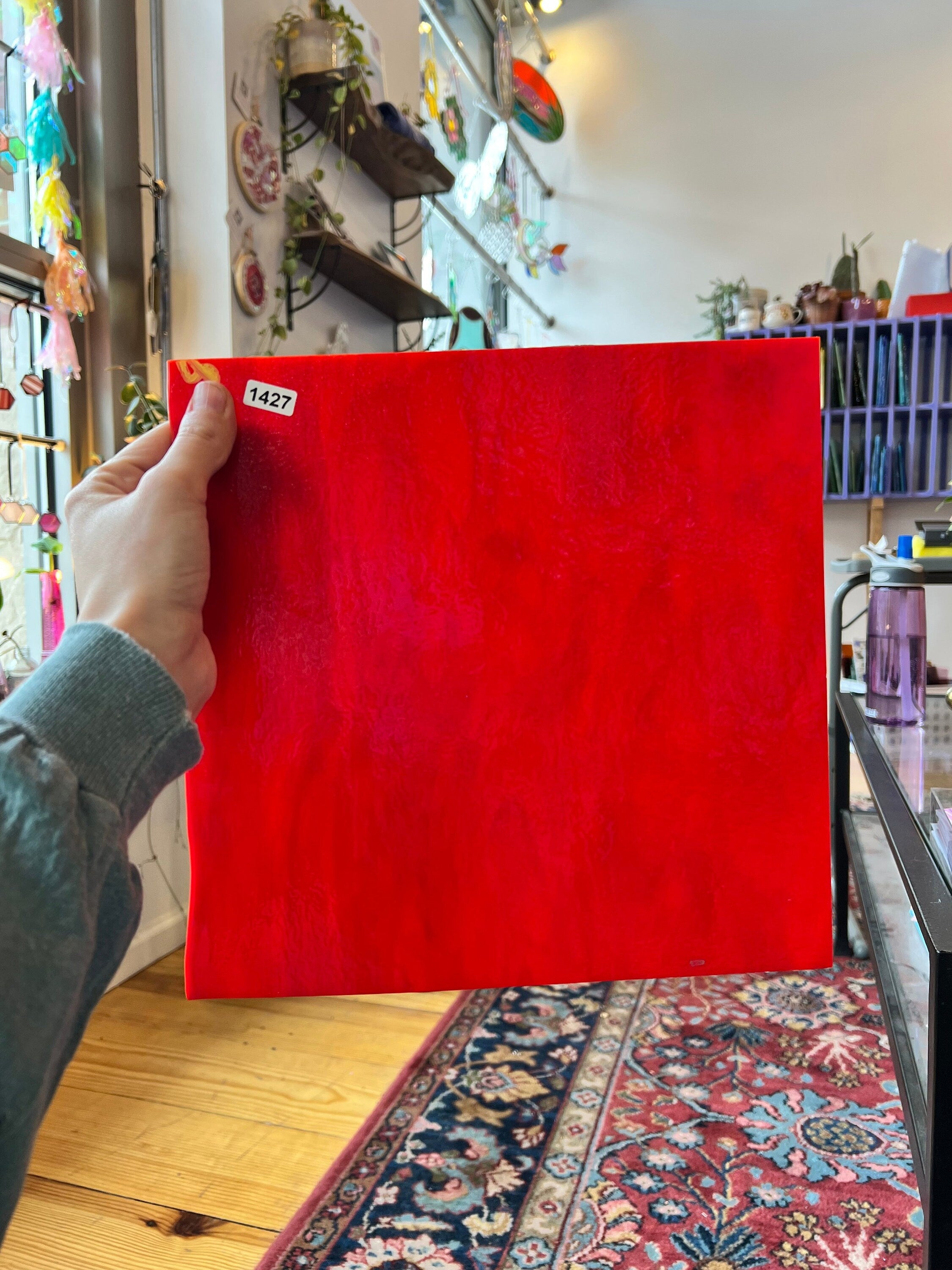 Red Apple Bullseye Fusible 90 COE Sheet Glass Colorado Glassworks