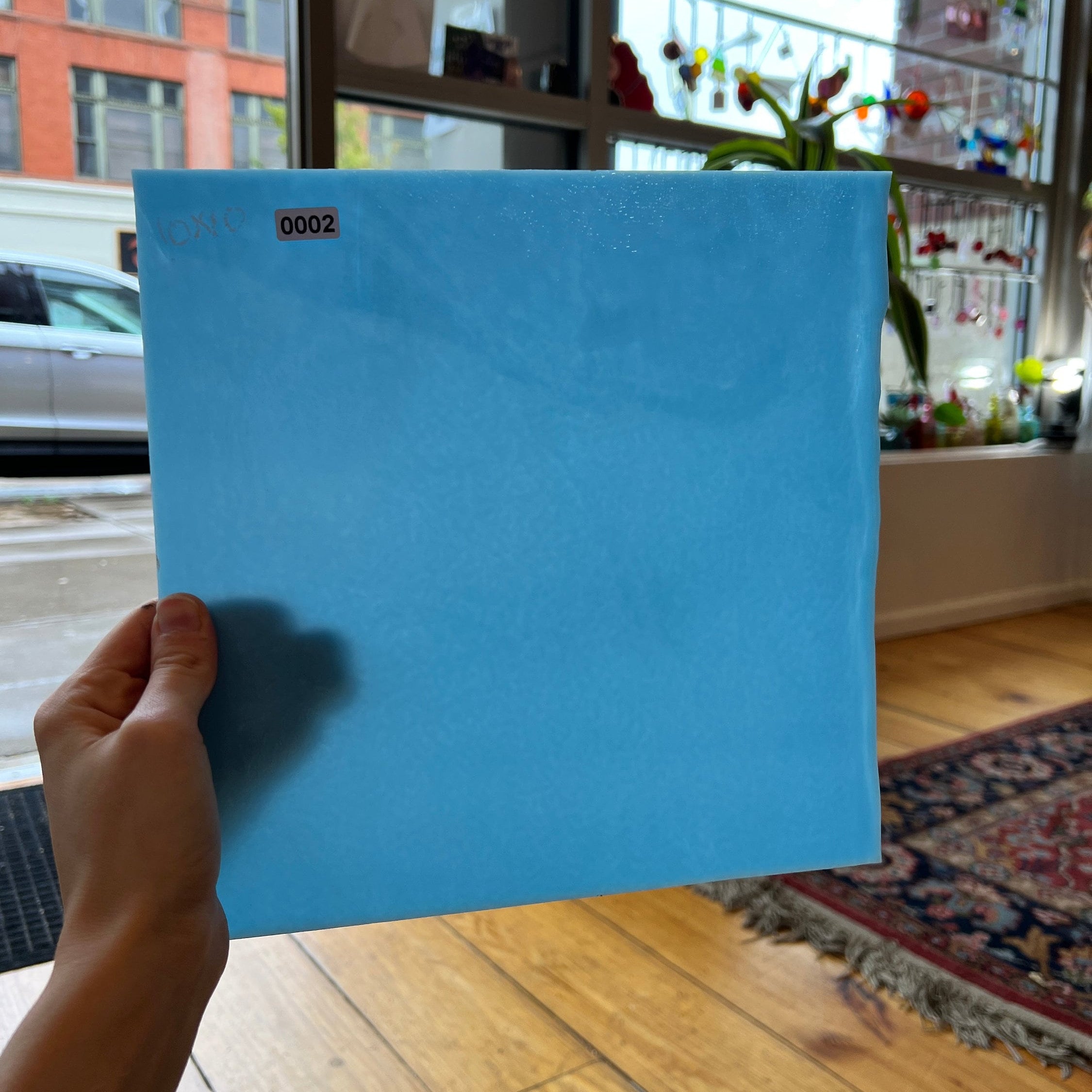 Baby Blue Bullseye 90 COE (000104-0030-F) Sheet Glass Colorado Glassworks
