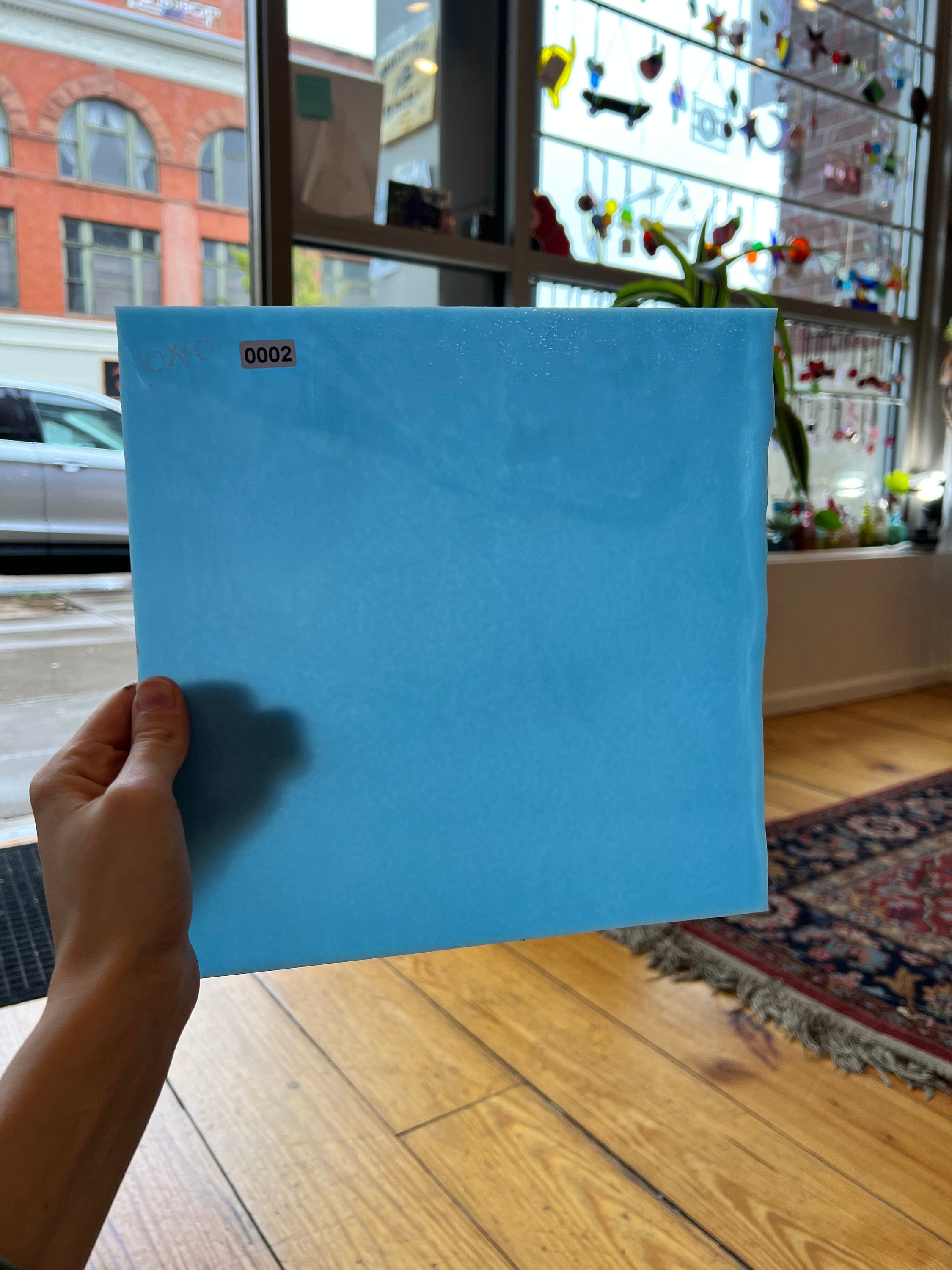 Baby Blue Bullseye 90 COE (000104-0030-F) Sheet Glass Colorado Glassworks