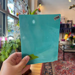 Teal Lamberts Mouth Blown Sheet Glass Colorado Glassworks 1765  