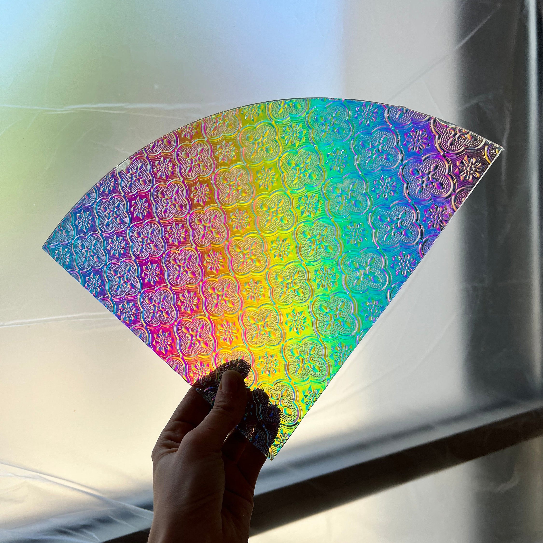 Stained Glass Sheet Dichroic Rainbow Lace 1/4 Sheet Glass Sheet Glass Colorado Glassworks   