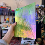 Slime Green Iridescent Youghiogheny Sheet Glass Colorado Glassworks